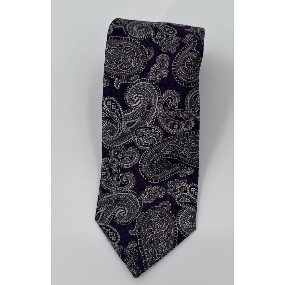 Jos.‎ A. Bank Signature Collection Men's 100 % Silk Tie Classic Paisley Purple